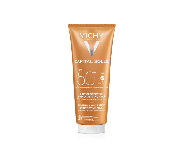 Capital Soleil Lait protecteur hydratant invisible SPF50+ Vichy - tube de 300 ml
