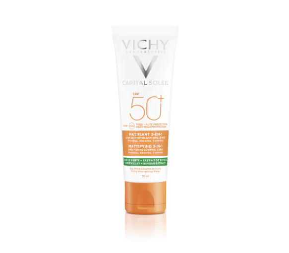 Capital Soleil SPF 50+ crème matifiante 3-en-1 Vichy - tube de 50 ml