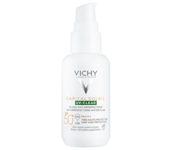 Capital Soleil UV-Clear Fluide anti-imperfections SPF50+ Vichy - flacon-pompe de 40 ml