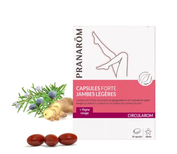 Capsules Forte Jambes Légères Pranarom - boîte de 30 capsules