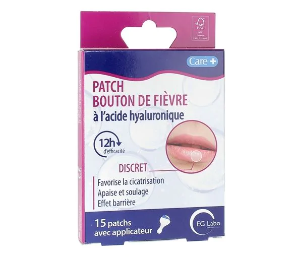 Care+ Patch boutons de fièvre EG Labo - boîte de 15 patchs