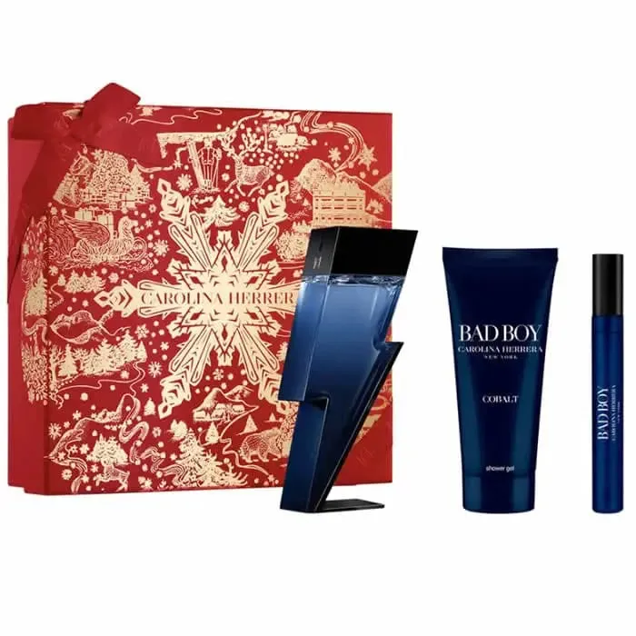 Carolina Herrera Bad Boy Cobalt Eau De Set 3 Pieces 100ml Unisexe