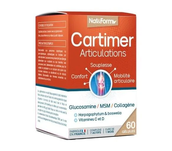 Cartimer articulation Nat&Form - pot de 60 gélules