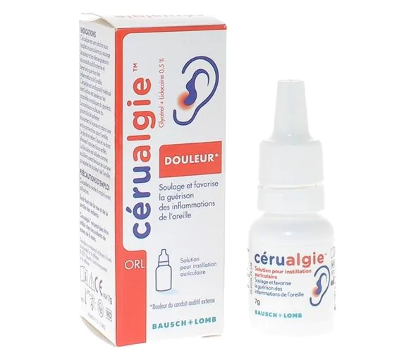 Cérualgie Solution auriculaire Baush Lomb - flacon de 7g