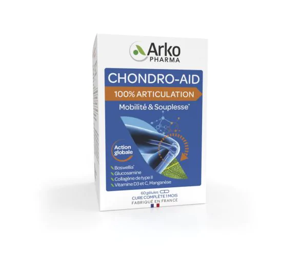 Chondro aid 100% articulation Arkopharma - boîte de 60 gélules