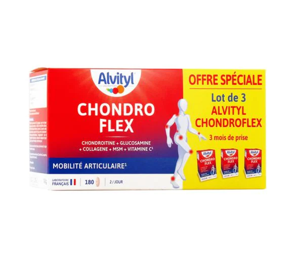 Chondro flex mobilité articulaire Alvityl - boîte de 180 comprimés offre spéciale