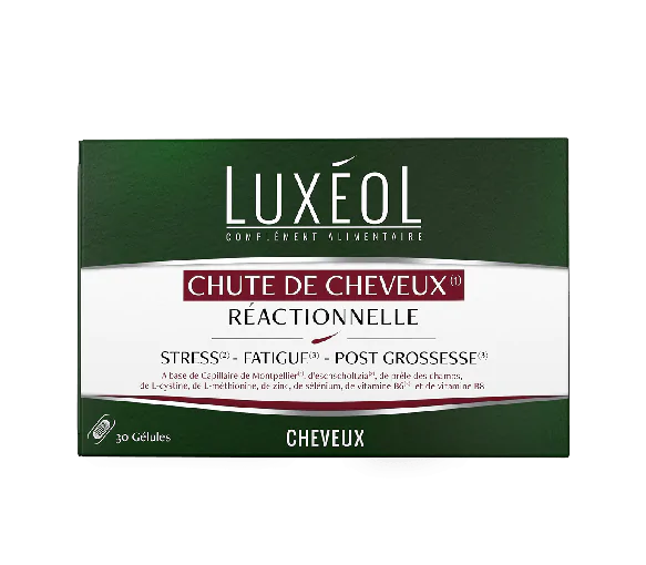 Chute de cheveux réactionnelle Luxéol - boîte de 30 gélules