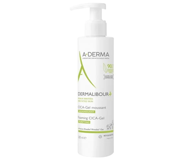 Dermalibour+ CICA - Gel moussant A-Derma - flacon-pompe de 200ml
