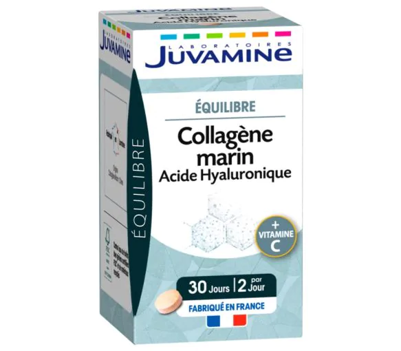 Collagène marin acide hyaluronique Juvamine - boite de 60 comprimés