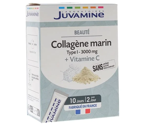 Collagène marin vitamine C Juvamine - boite de 20 sticks