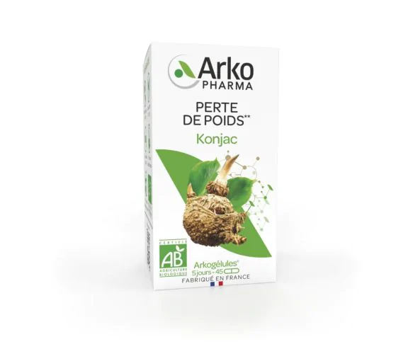Arkogélules Konjac perte de poids bio Arkopharma - boîte de 45 gélules