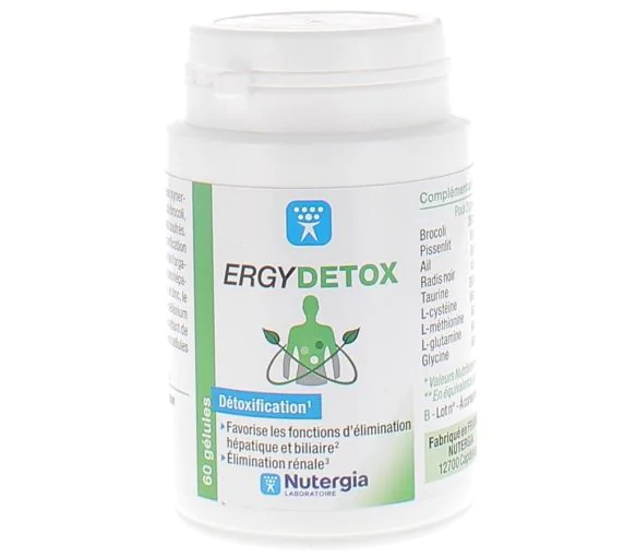 Ergydetox détoxification Nutergia - boite de 60 gélules