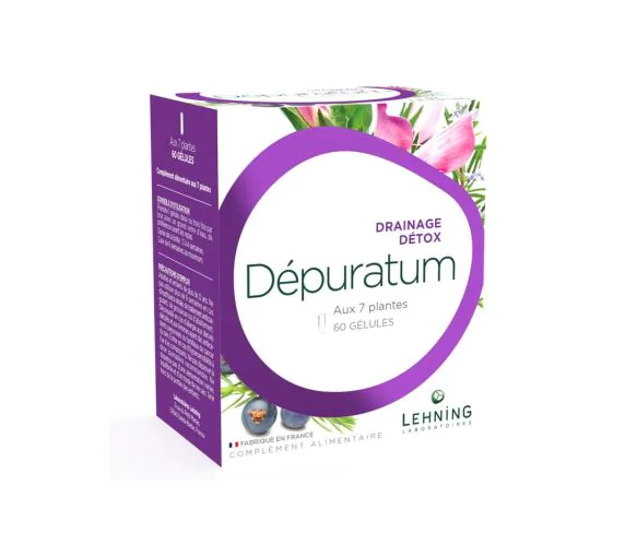 Dépuratum drainage détox Lehning - boite de 60 gélules