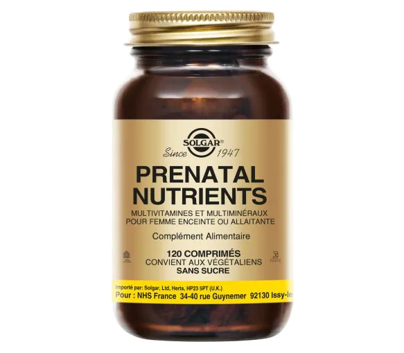 Prenatal Nutrients Solgar - flacon de 120 comprimés