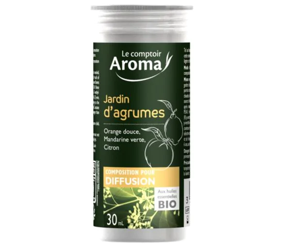 Composition pour diffusion jardin d'agrumes Le comptoir Aroma - flacon de 30 ml