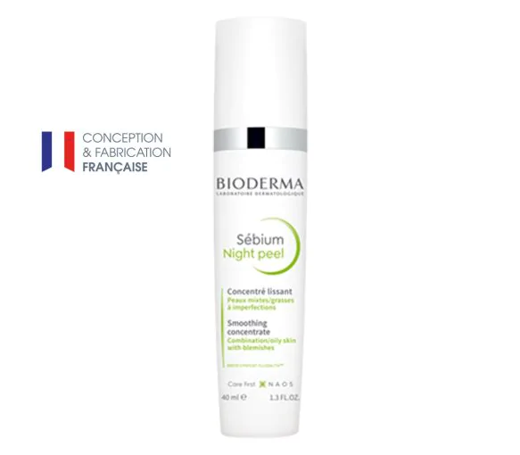 Sébium Concentré lissant night peel Bioderma - tube de 40 ml