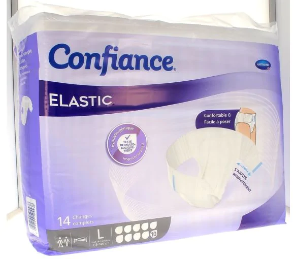 Confiance Elastic absorption 10 Gouttes taille L Hartmann - 14 changes complets