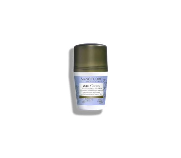 Coton déodorant 24h Sanoflore - roll-on de 50 ml