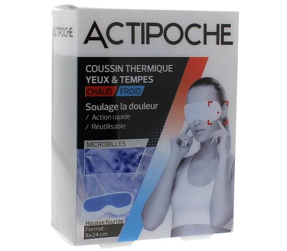 Coussin thermique chaud/ froid yeux & tempes actipoche Cooper - 1 coussin thermique 8x24 cm