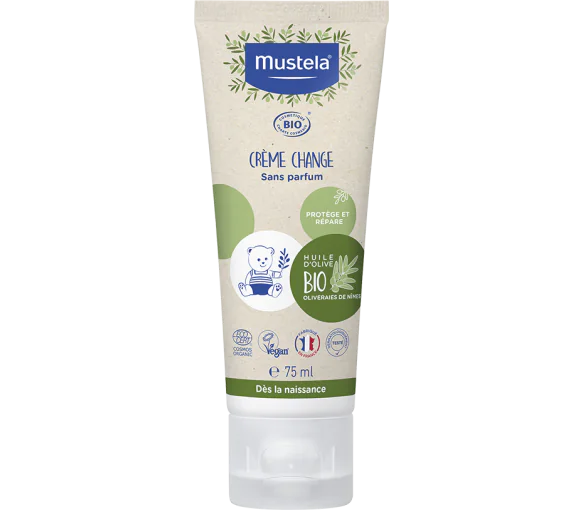 Crème change bio sans parfum Mustela - tube de 75 ml