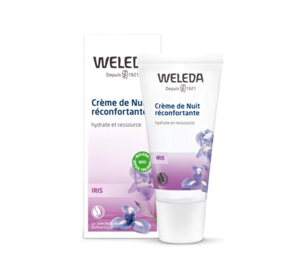 Crème de nuit réconfortante iris Weleda - tube de 30 ml