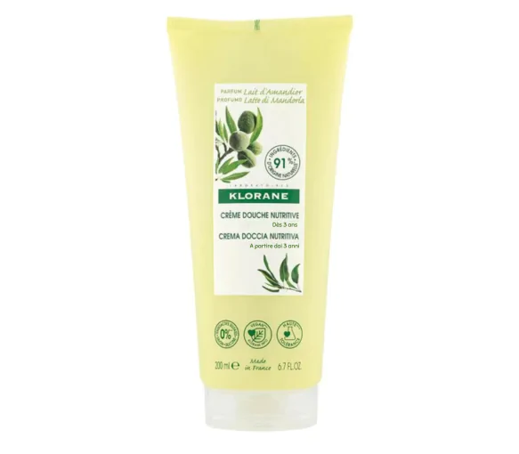 Crème douche nutritive au Cupuaçu bio Lait d'Amandier Klorane - tube de 200 ml