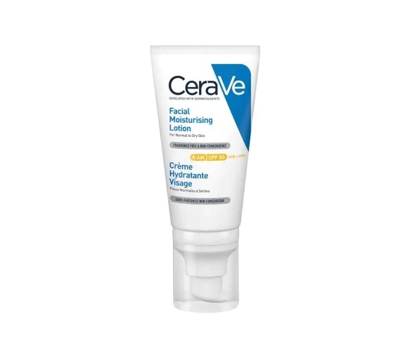 Crème hydratante visage SPF 50 CeraVe - tube de 52 ml