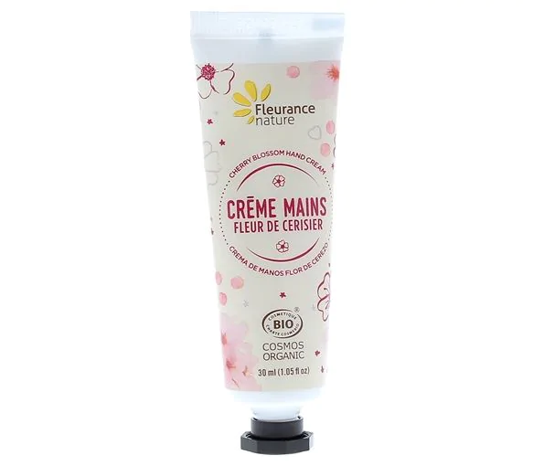 Crème mains fleur de cerisier bio Fleurance nature - tube de 30 ml