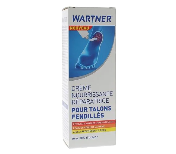 Crème nourrissante réparatrice talons fendillés Wartner - tube de 50ml