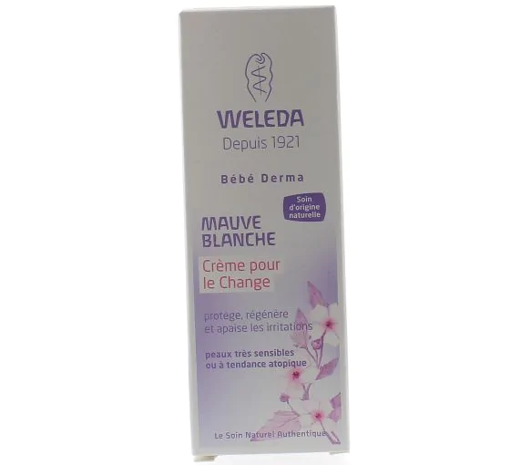 Crème pour le change mauve blanche Weleda - tube de 50 ml