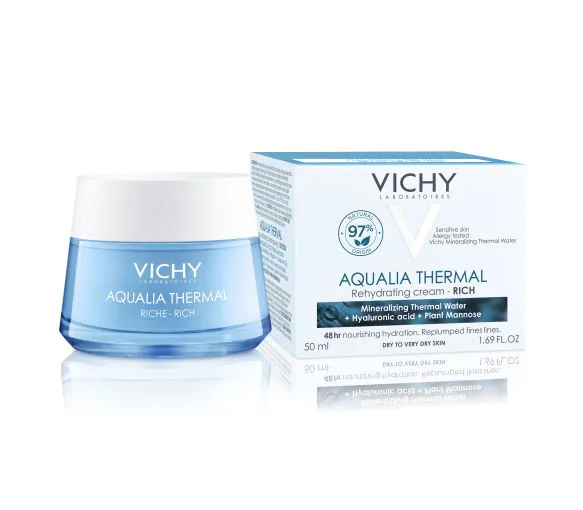 Crème réhydratante riche Aqualila Thermal Vichy - pot de 50ml