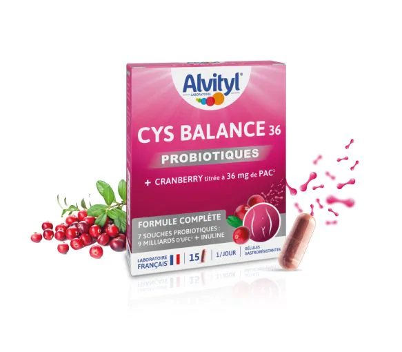 Cys Balance 36 probiotiques Alvityl - boîte de 15 gélules