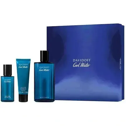 Davidoff Cool Water Set - Eau De Toilette 75 Ml, Shower Gel 50 Ml, - Eau De Toilette 15 Ml