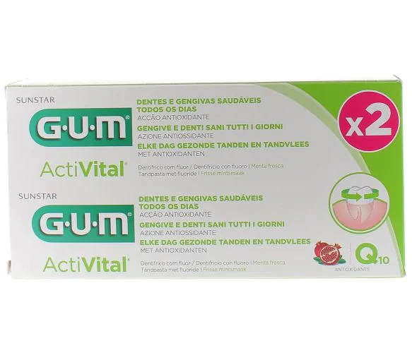 Dentifrice ActiVital gencives et dents saines au quotidien GUM - 2 tubes de 75 ml
