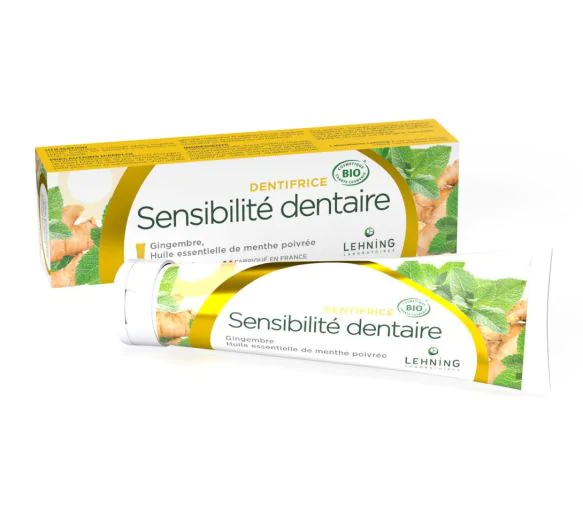 Dentifrice sensibilité dentaire bio Lehning - tube de 80g