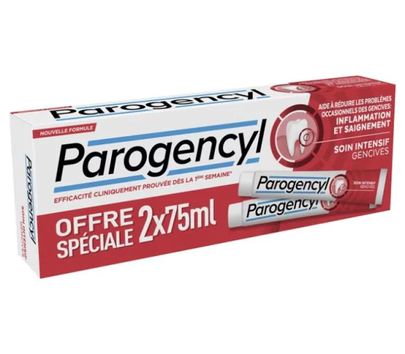 Dentifrice soin intense gencives Parogencyl - lot de 2 tubes