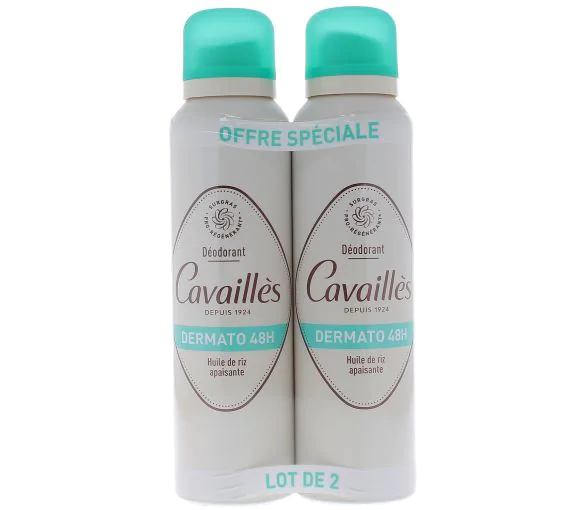 Déodorant dermato 48H Rogé Cavaillès - lot de 2 sprays de 150 ml