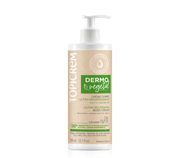 Dermo végétal crème corps ultra-nourrissante Topicrem - flacon-pompe de 390 ml