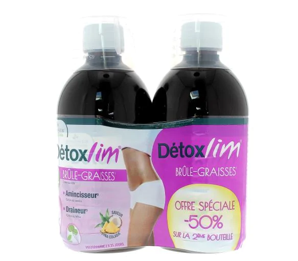 Détoxlim Brûle-graisses 3 Chênes - lot de 2 flacons de 500ml