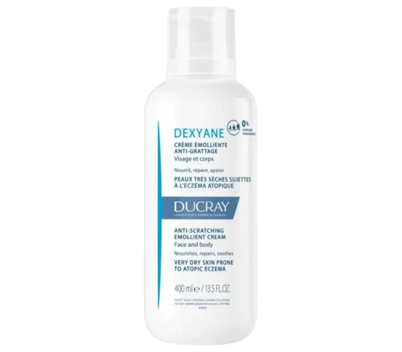 Dexyane Crème émolliente anti-grattage Ducray - flacon pompe de 400 ml