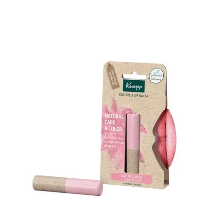 Kneipp Lip Balm with Natural Rose Color Length Effect Vegan and 100% Natural