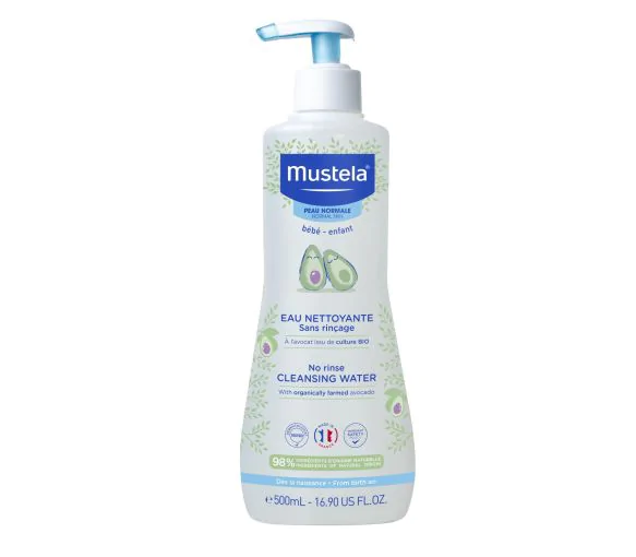 Eau nettoyante sans rinçage peau normale Mustela - flacon-pompe de 500 ml
