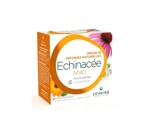Echinacée Complexe n°40 Immunité Défenses naturelles Lehning - flacon goutte de 30ml