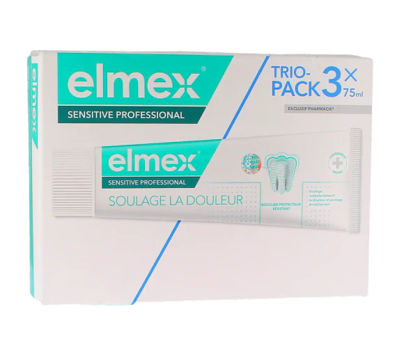 Elmex sensitive professional dentifrice - lot de 3 tubes de 75 ml