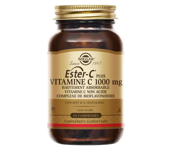 Ester C Plus Vitamine C 1000 mg Solgar - pot de 30 comprimés
