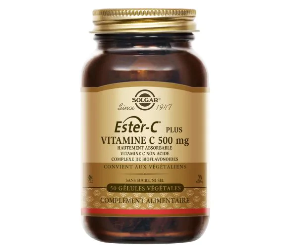 Ester C Plus Vitamine C 500 mg Solgar - pot de 50 gélules