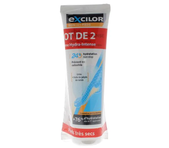 Excilor crème hydra-intense pieds très secs - lot de 2 tubes de 125 ml