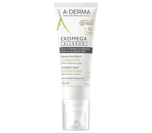 Exomega Allergo Baume émollient anti-grattage A-Derma - tube de 40 ml