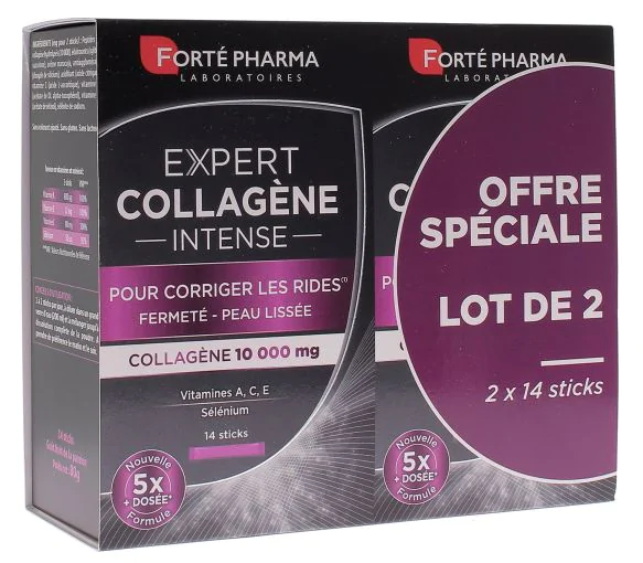 Expert collagène intense Forté Pharma - lot de 2 boîtes de 14 sticks