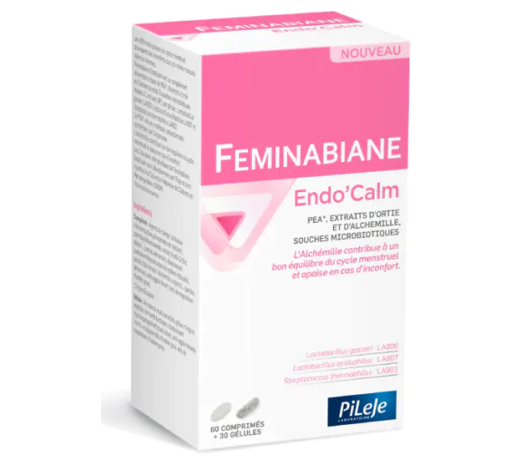 Feminabiane Endo'Calm PiLeJe - boîte de 60 comprimés et 30 gélules